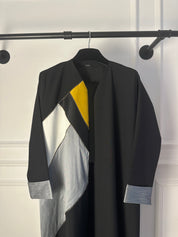 C 1847 Black Patterned Abaya