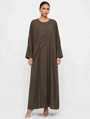 C 2766 Olive Braid Abaya