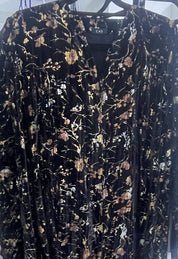 C 0922 Gold Leaf Printed Abaya