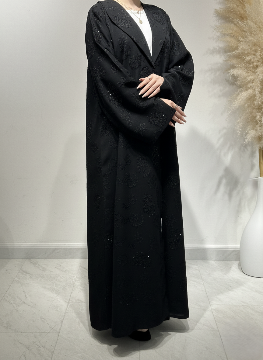 عباية كريستال سوداء C 1607