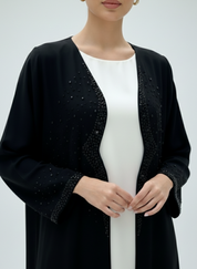 C 1843 Black Beaded Abaya