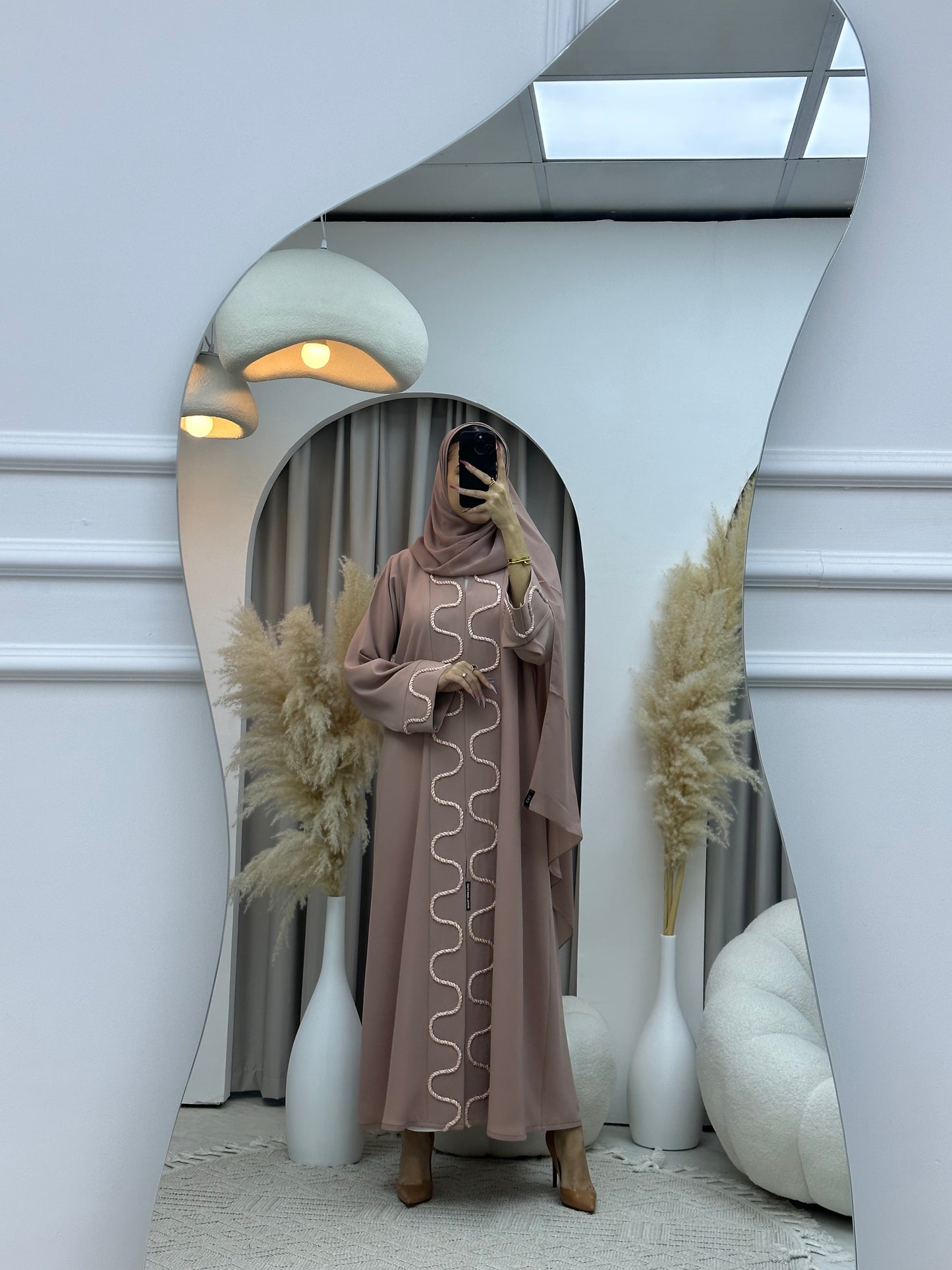 C Rose Pink Ramadan Eid Abaya