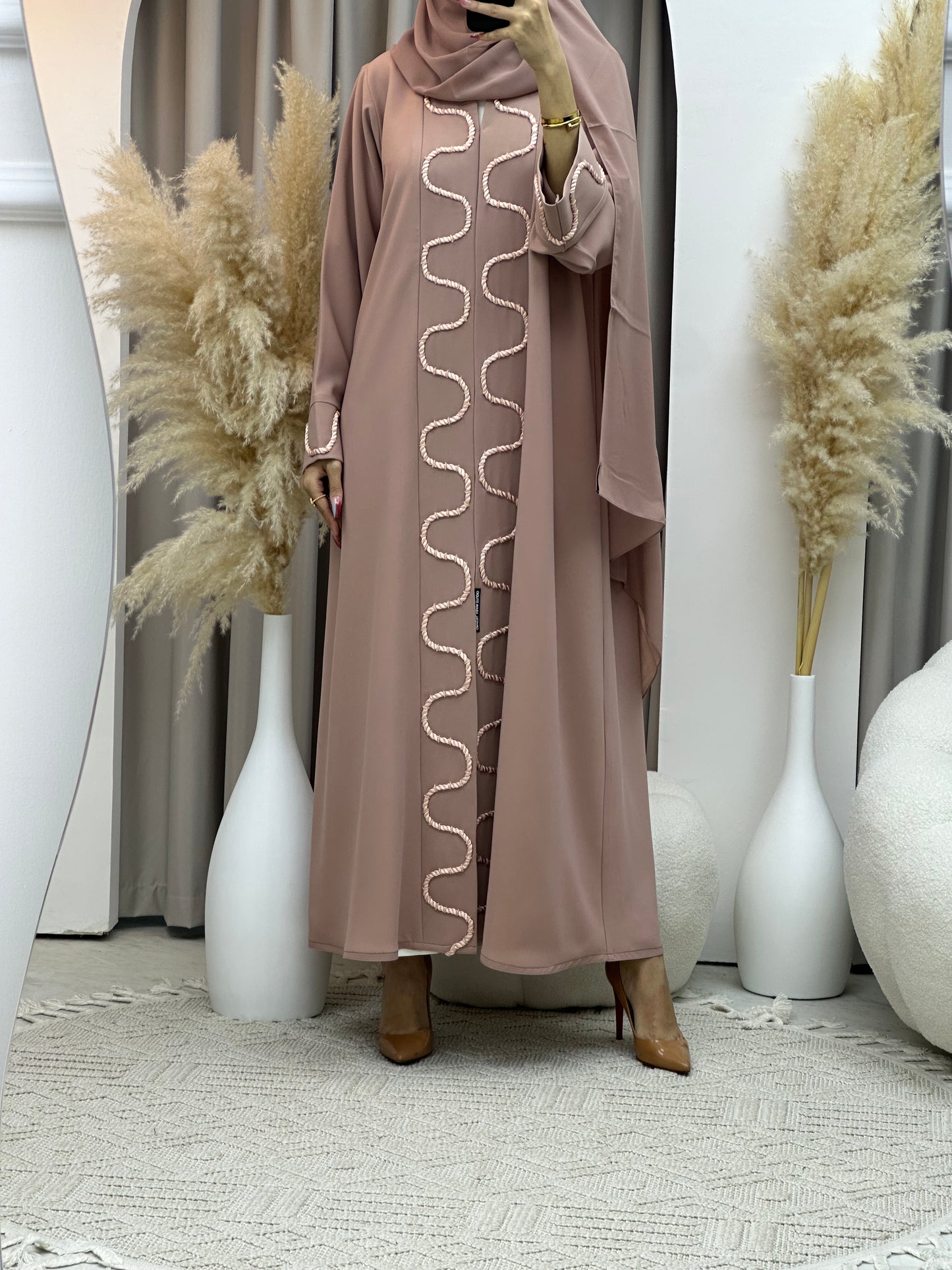 C Rose Pink Ramadan Eid Abaya