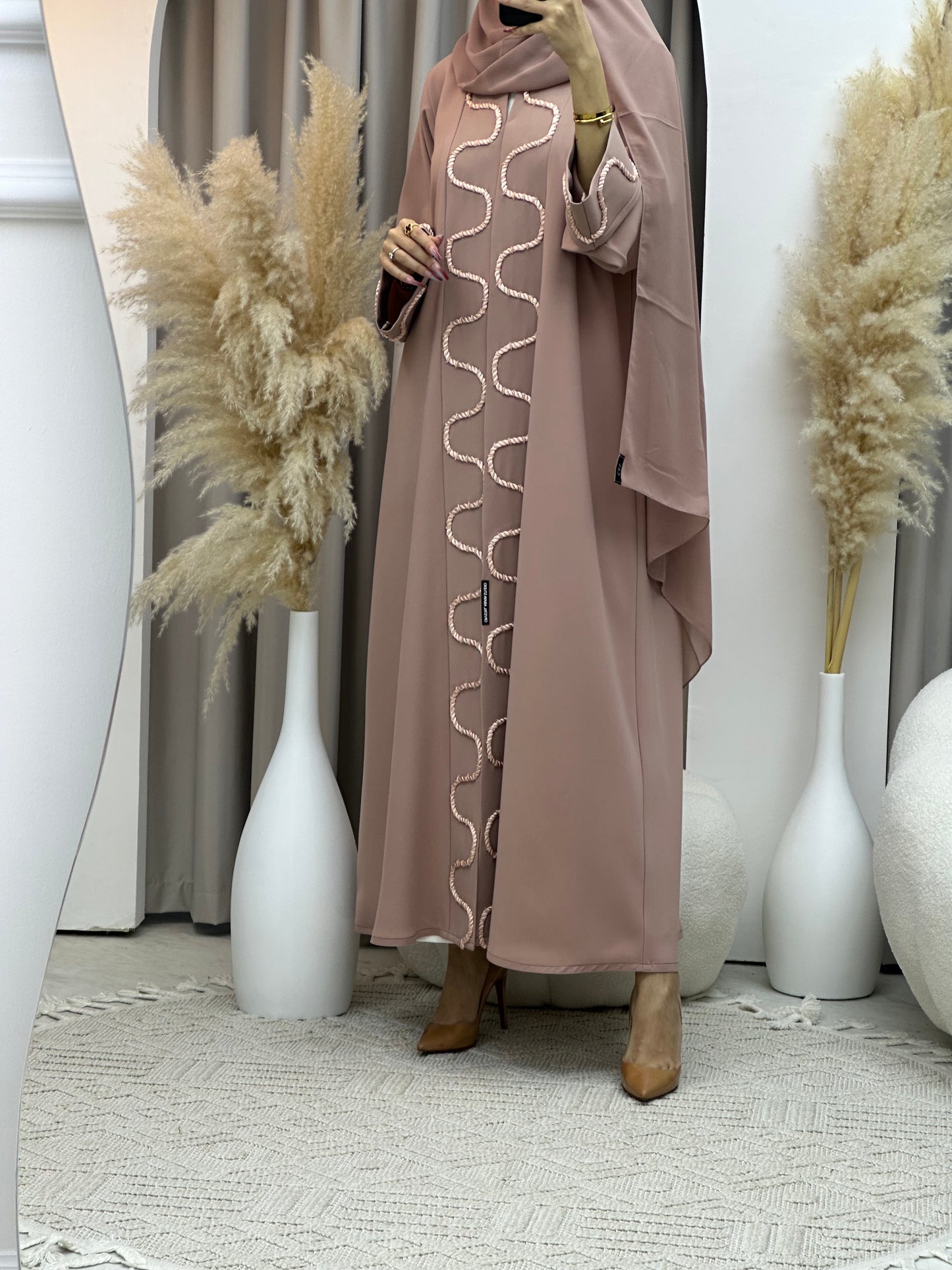 C Rose Pink Ramadan Eid Abaya