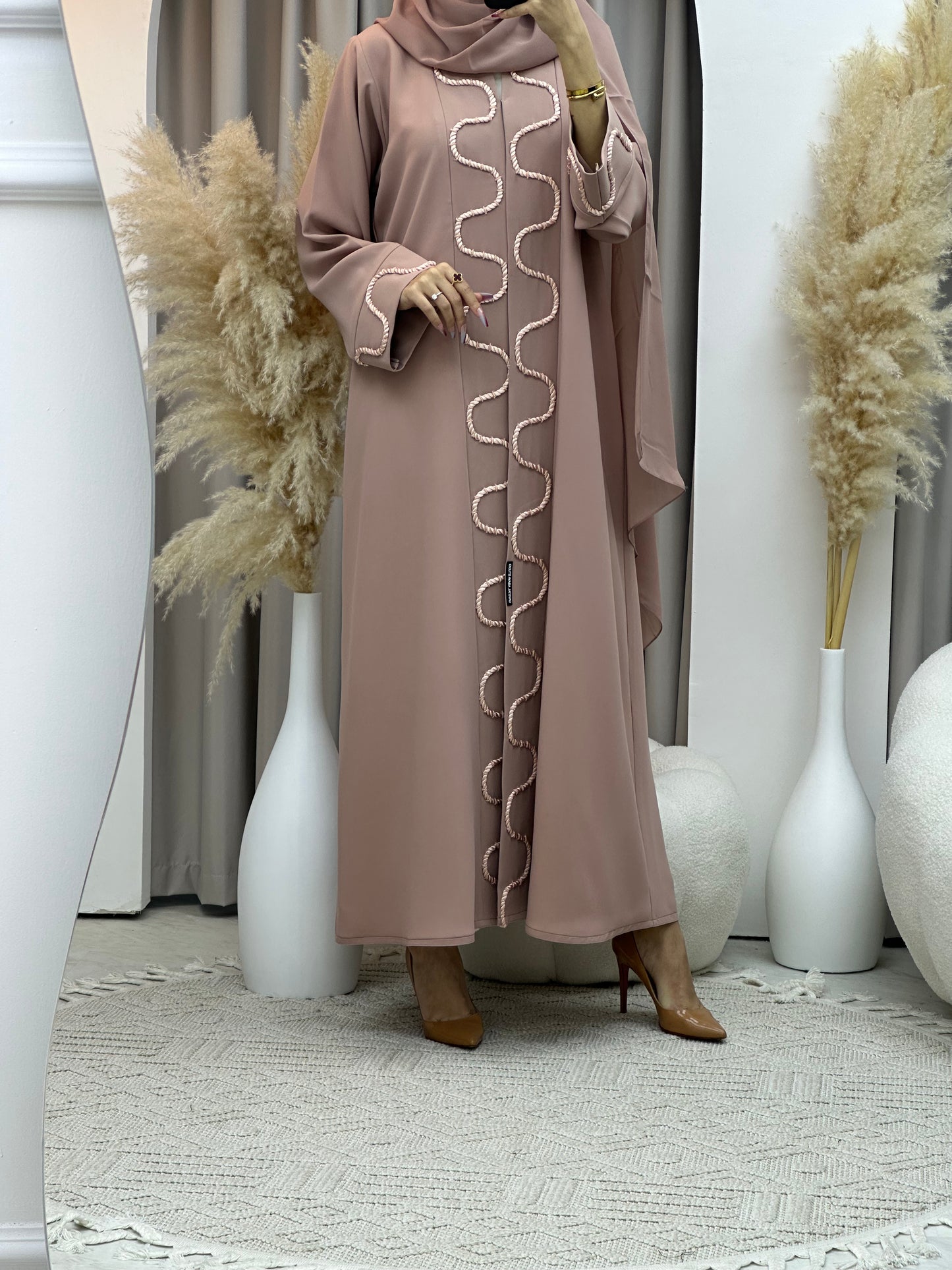 C Rose Pink Ramadan Eid Abaya