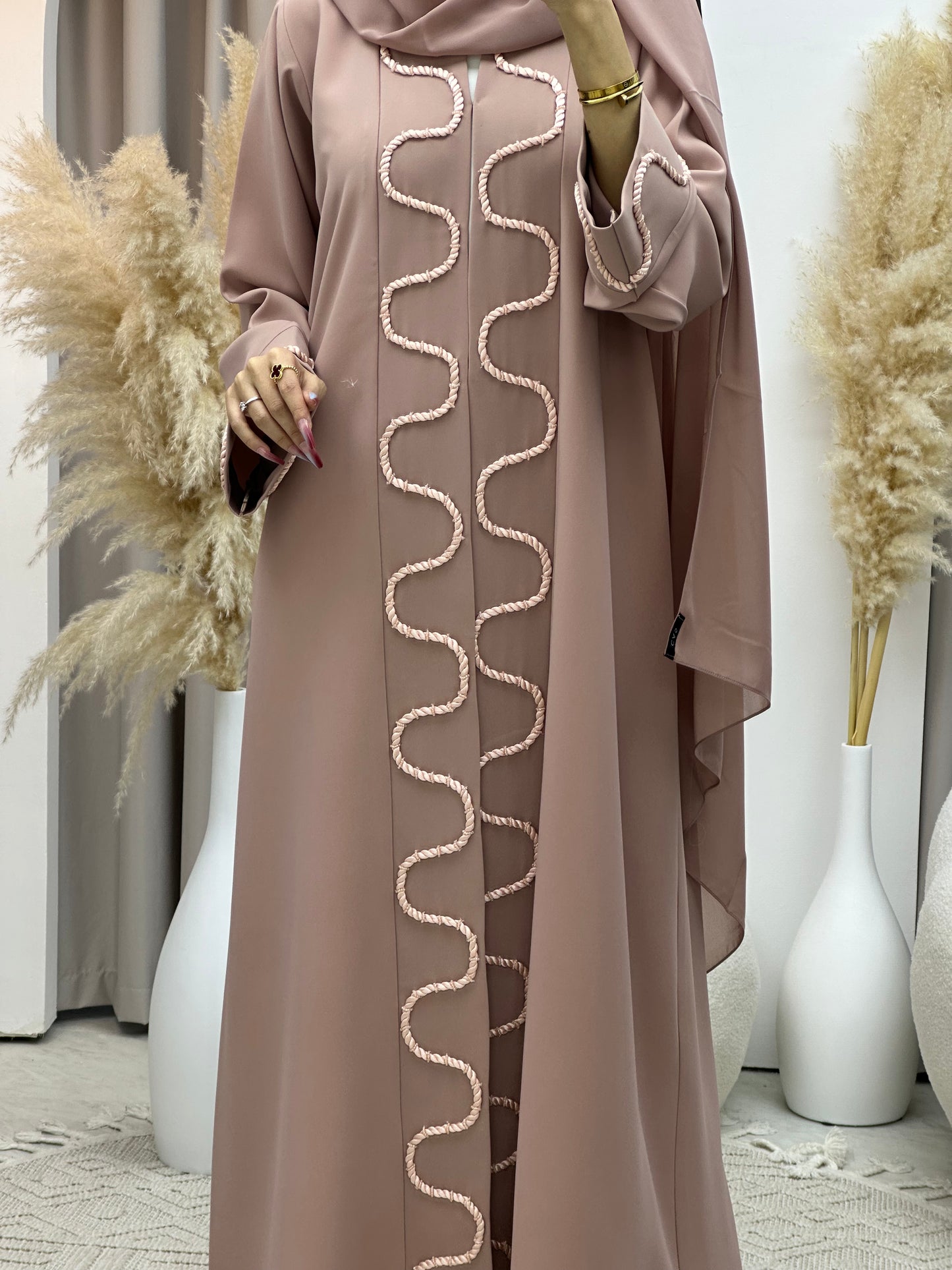 C Rose Pink Ramadan Eid Abaya