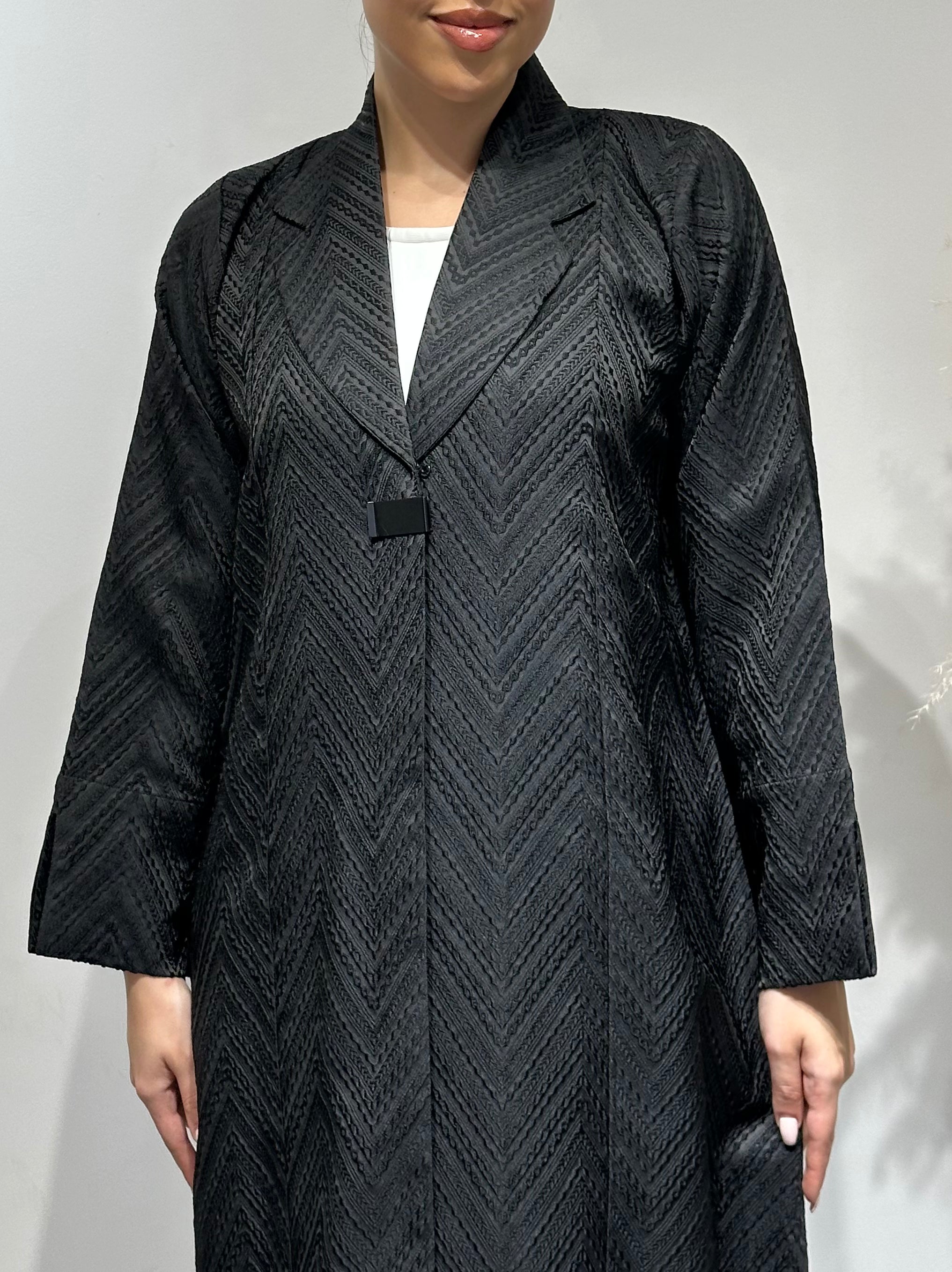 C 1637 Black Coat Abaya