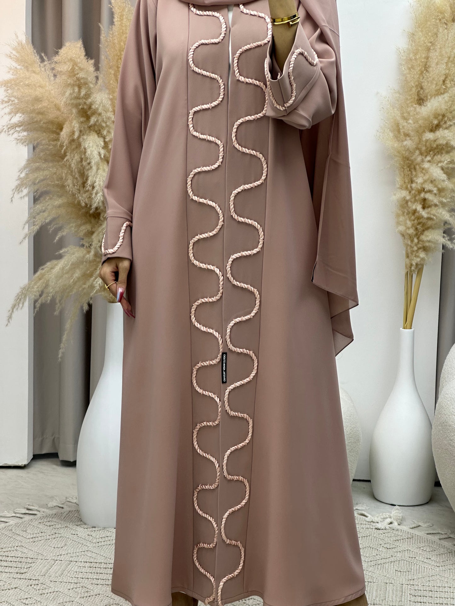 C Rose Pink Ramadan Eid Abaya