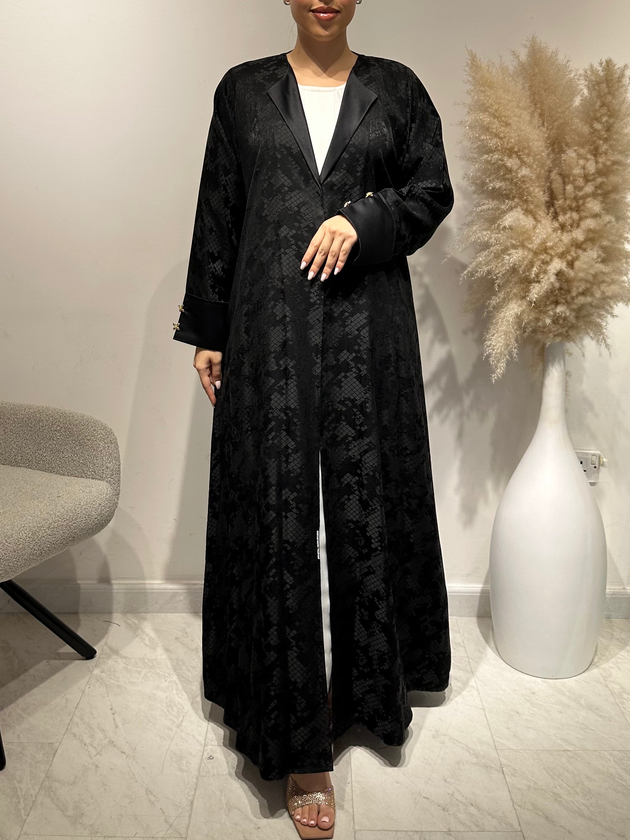C 1639 Black Coat Abaya