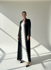 C 1788 Black Lace Abaya