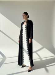C 1788 Black Lace Abaya