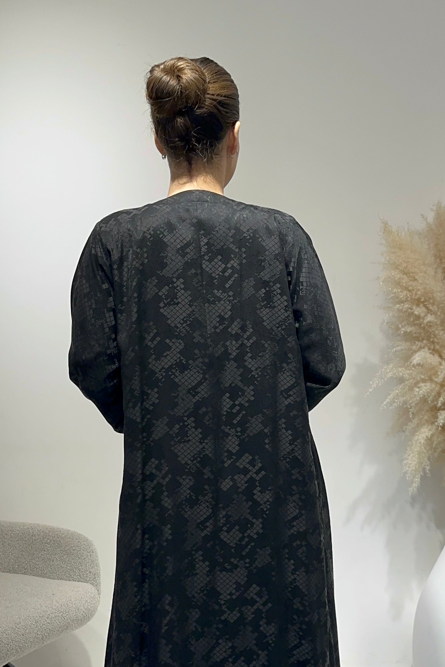 C 1639 Black Coat Abaya