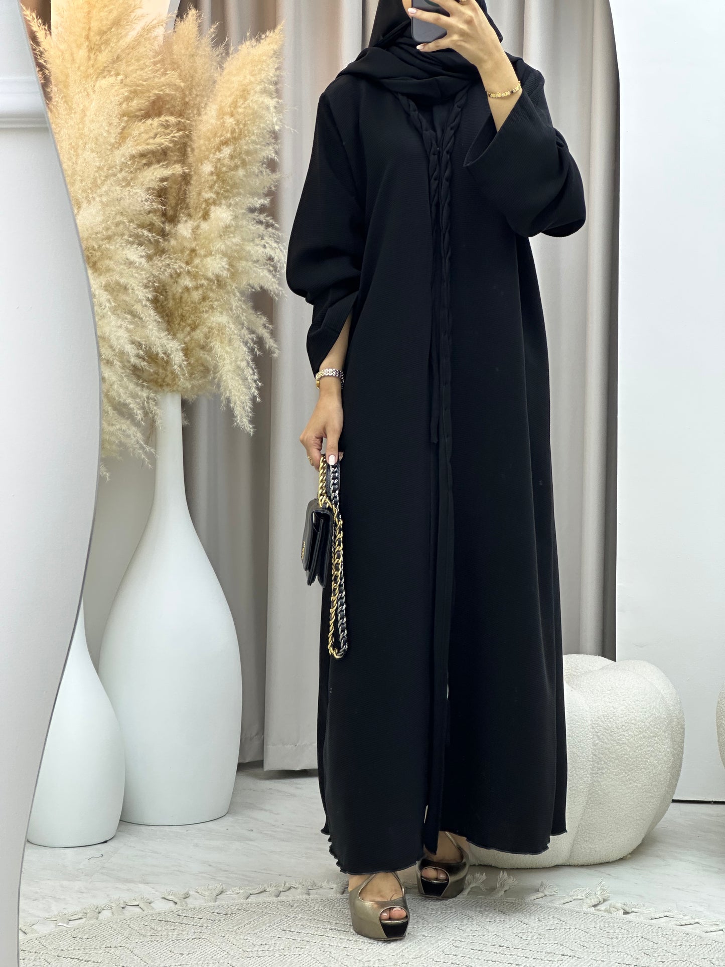 C 0485 Black Work Abaya