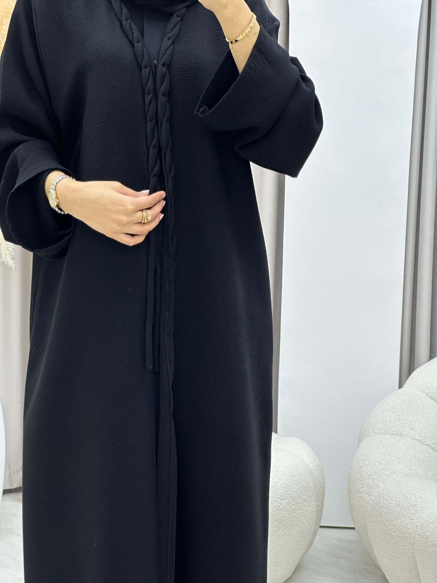 C 0485 Black Work Abaya