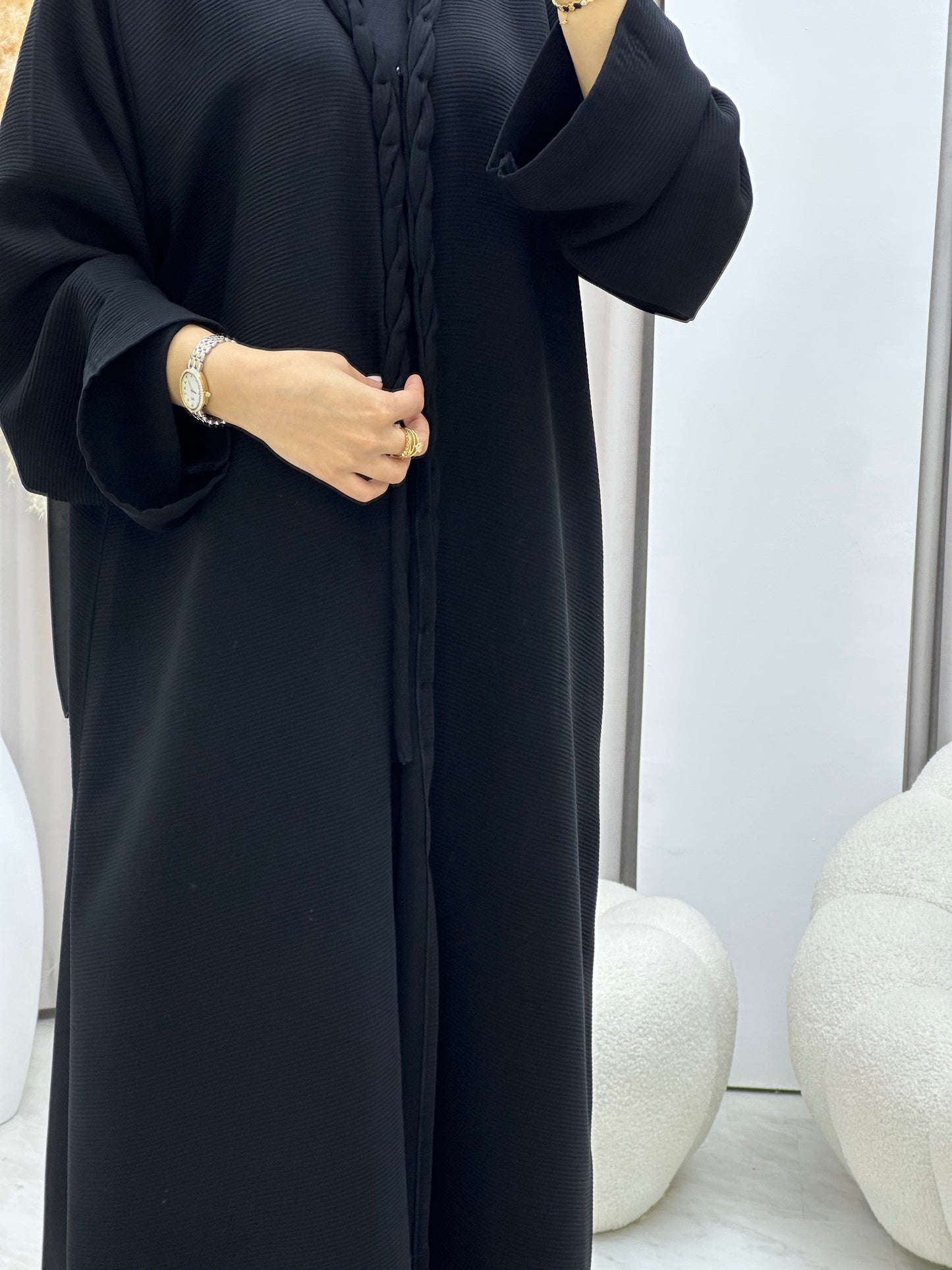 C 0485 Black Work Abaya