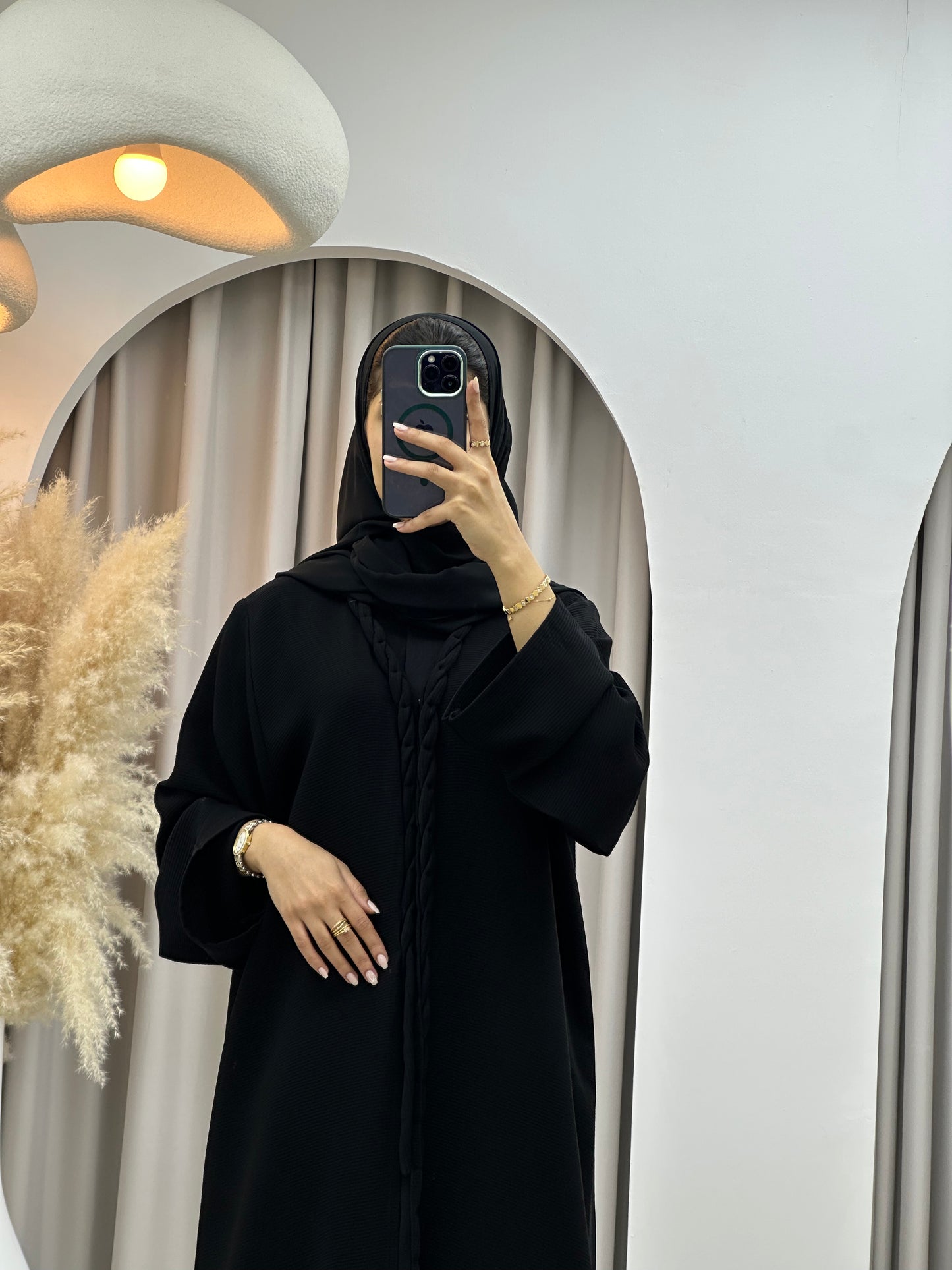 C 0485 Black Work Abaya