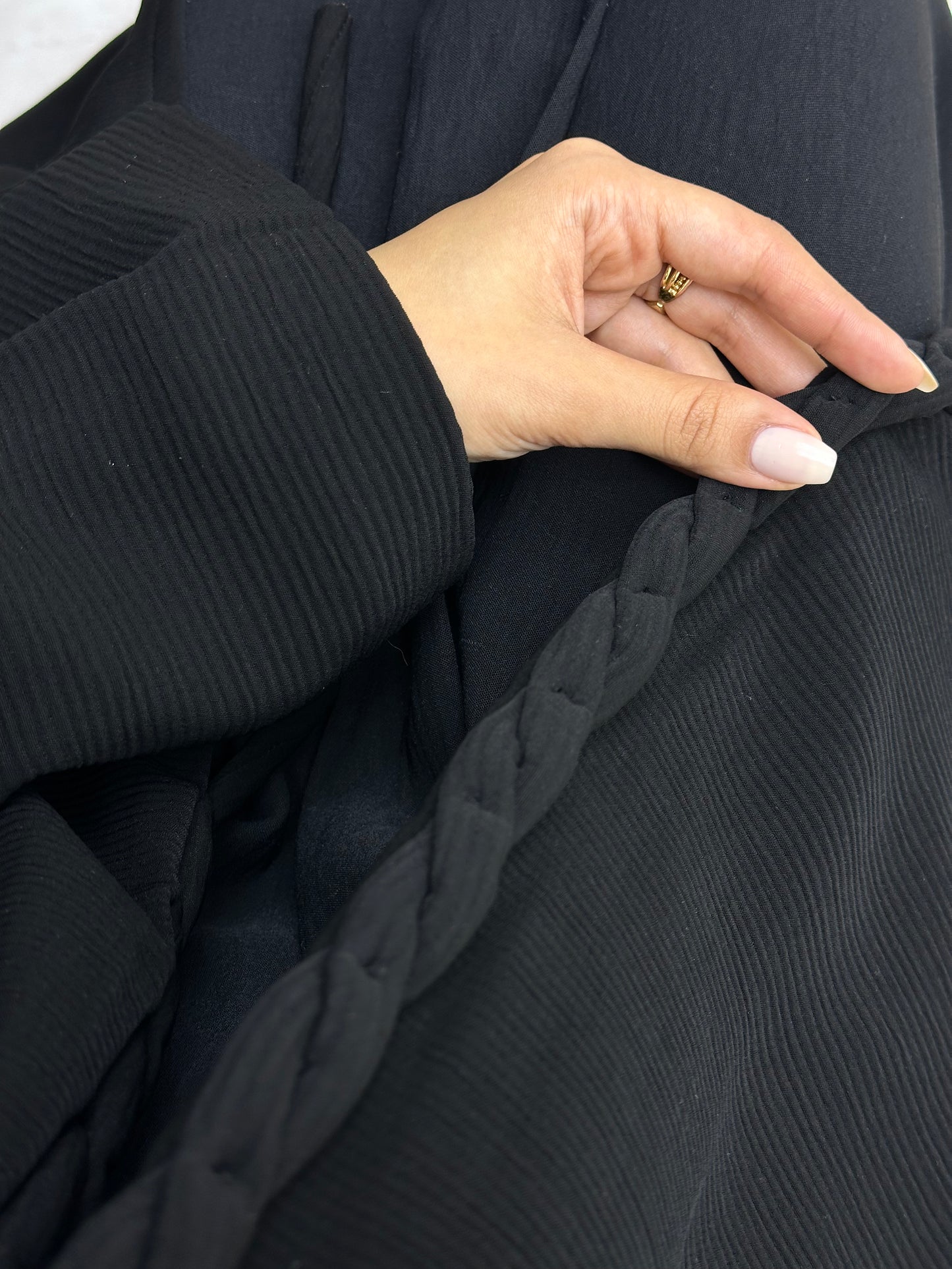 C 0485 Black Work Abaya