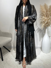 C 1641 Grey Shimmer Abaya