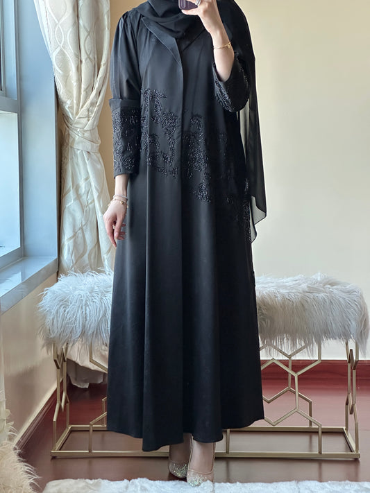 C RTW Black Work Abaya Set 93