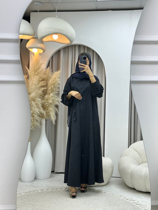 C 0480 Blue Tieknot Abaya