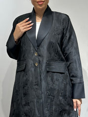 C 1643 Black Coat Abaya