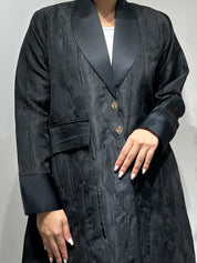 C 1643 Black Coat Abaya