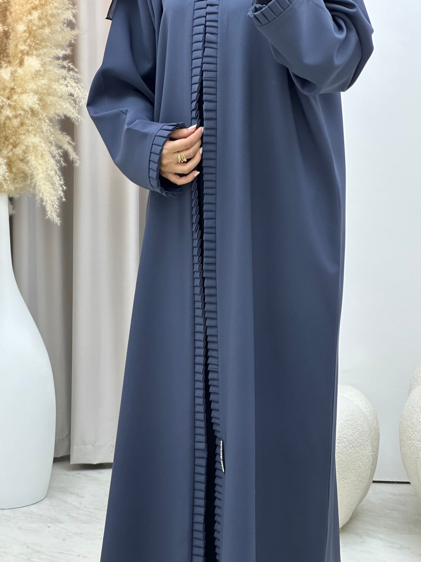 C 0481 Blue Frill Abaya