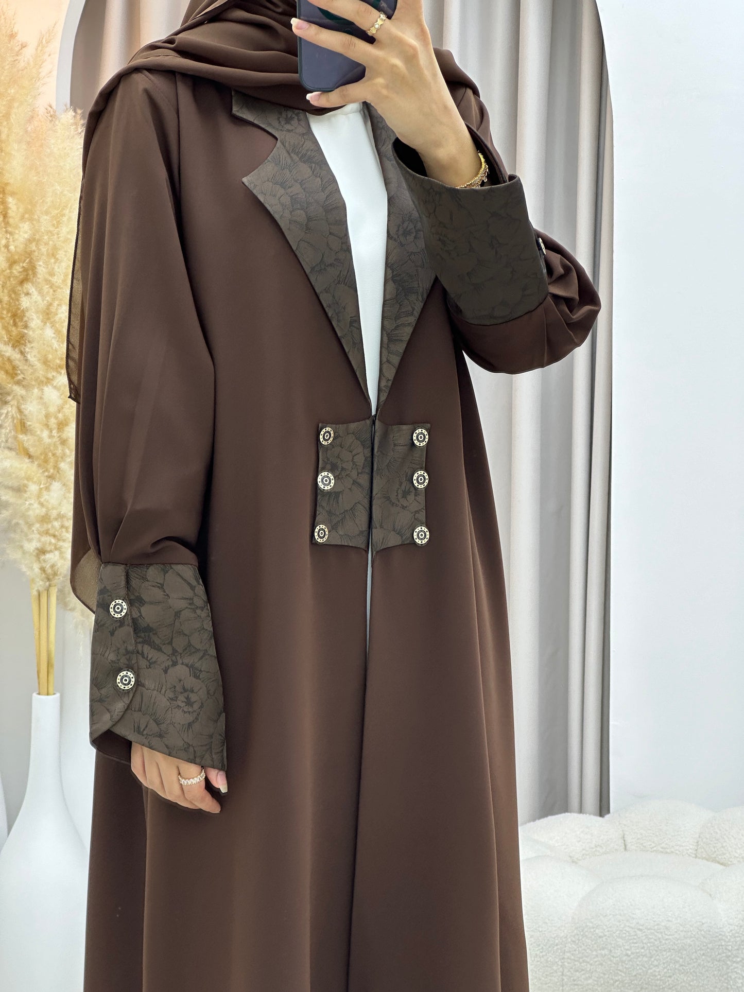 C 0254 Brown Coat Abaya