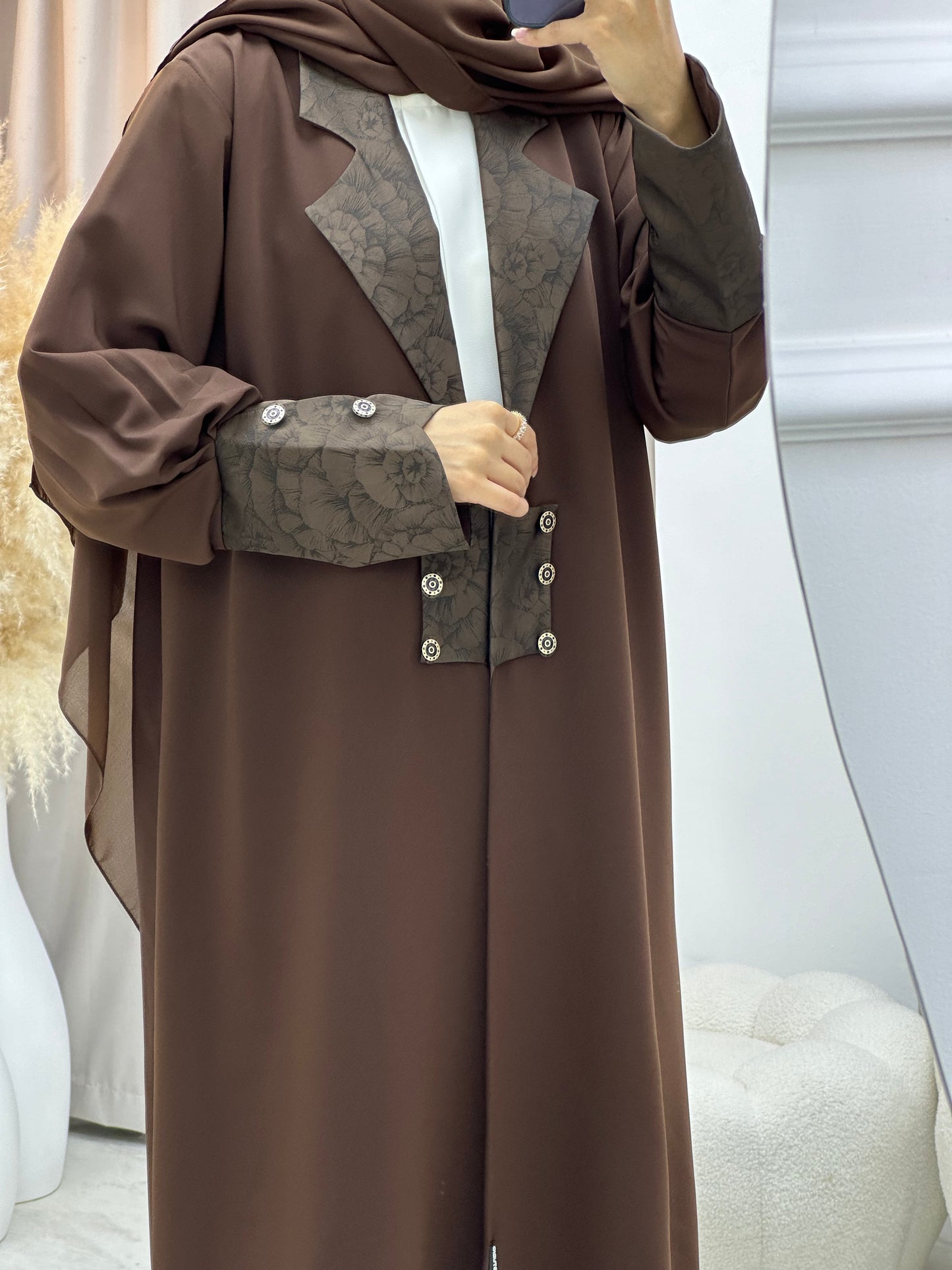 C 0254 Brown Coat Abaya