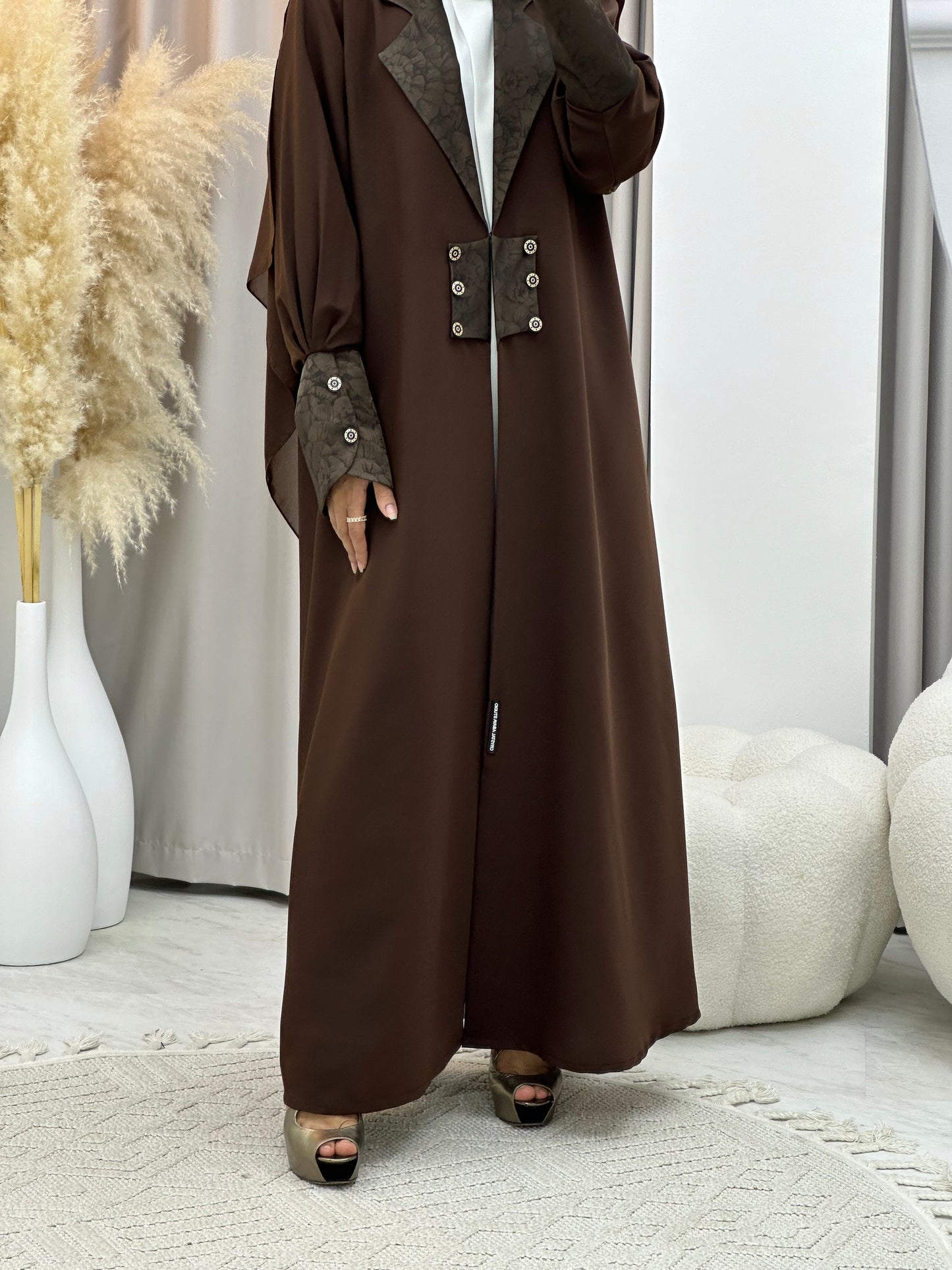 C 0254 Brown Coat Abaya