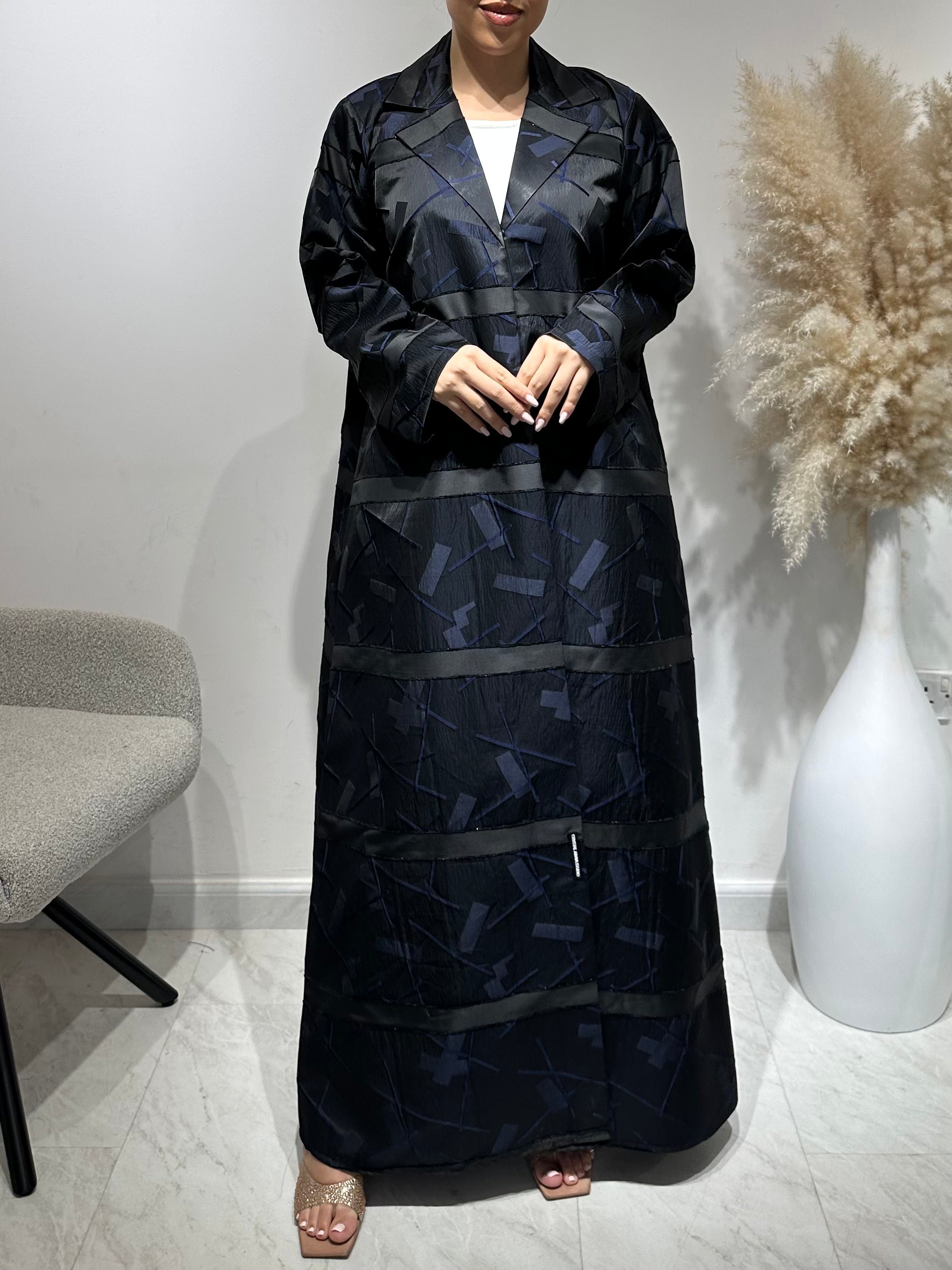 C 1648 Dark Blue Abaya
