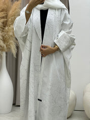 C 0427 White Bisht Abaya
