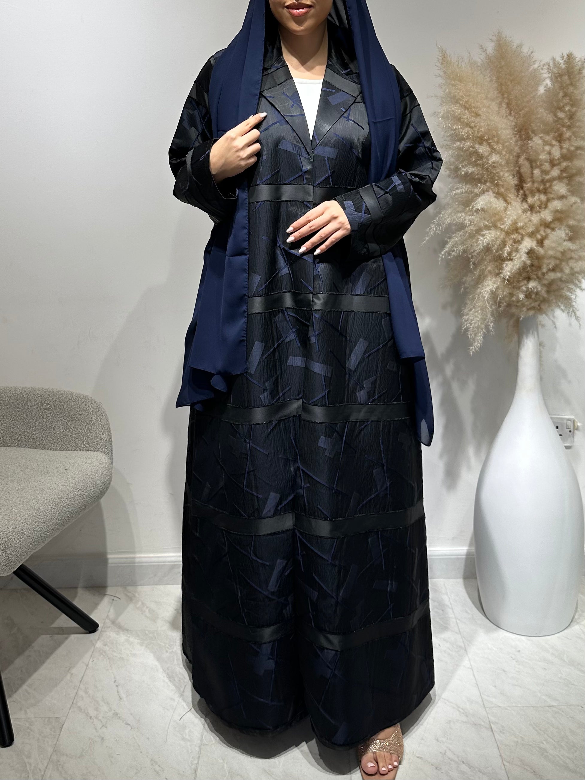 C 1648 Dark Blue Abaya