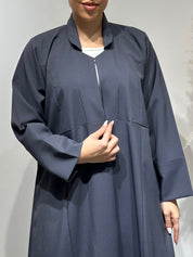 C 1650 Dark Grey Abaya