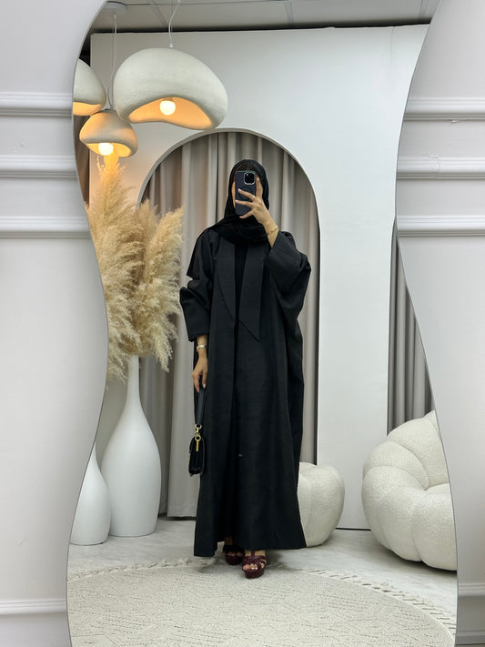 C 0427 Black Bisht Abaya