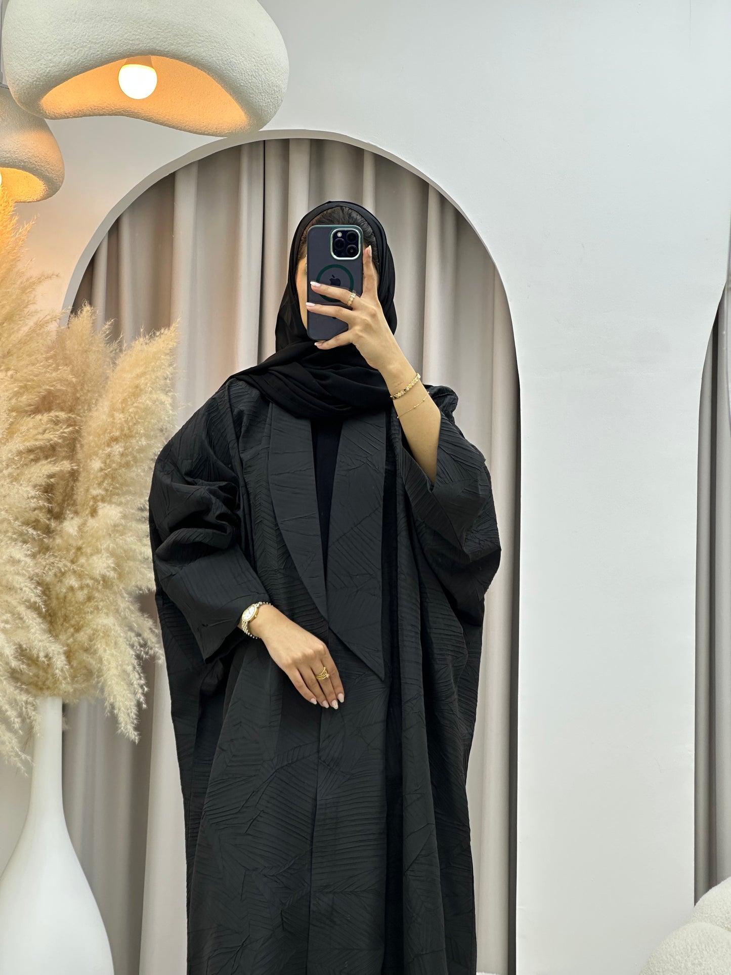 C 0427 Black Bisht Abaya