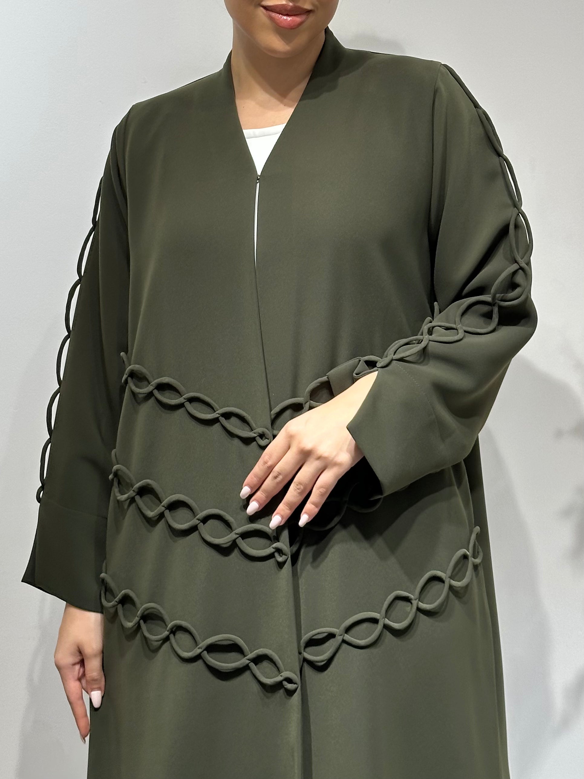 C 1652 Moss Green Abaya