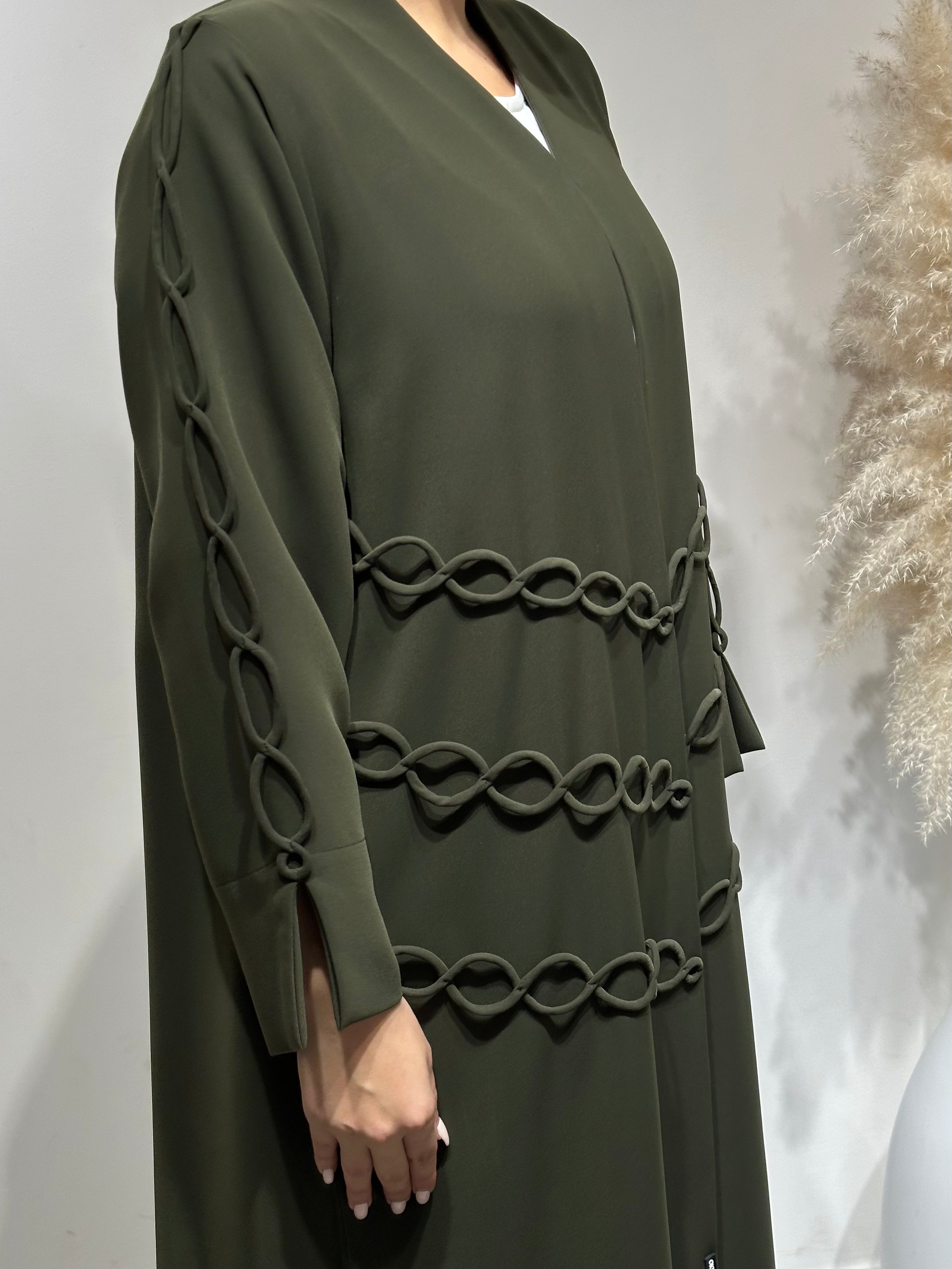 C 1652 Moss Green Abaya