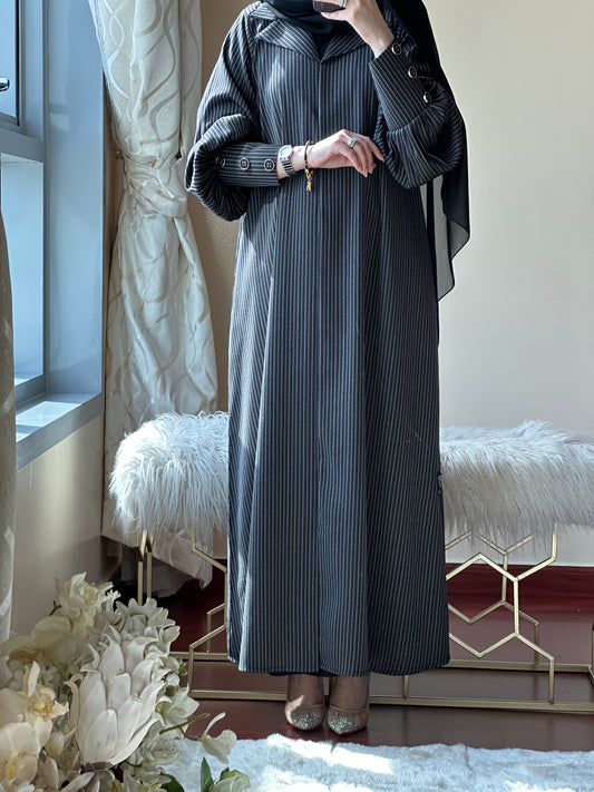 C-Black-LightGrey-Work-Abaya-Set-109