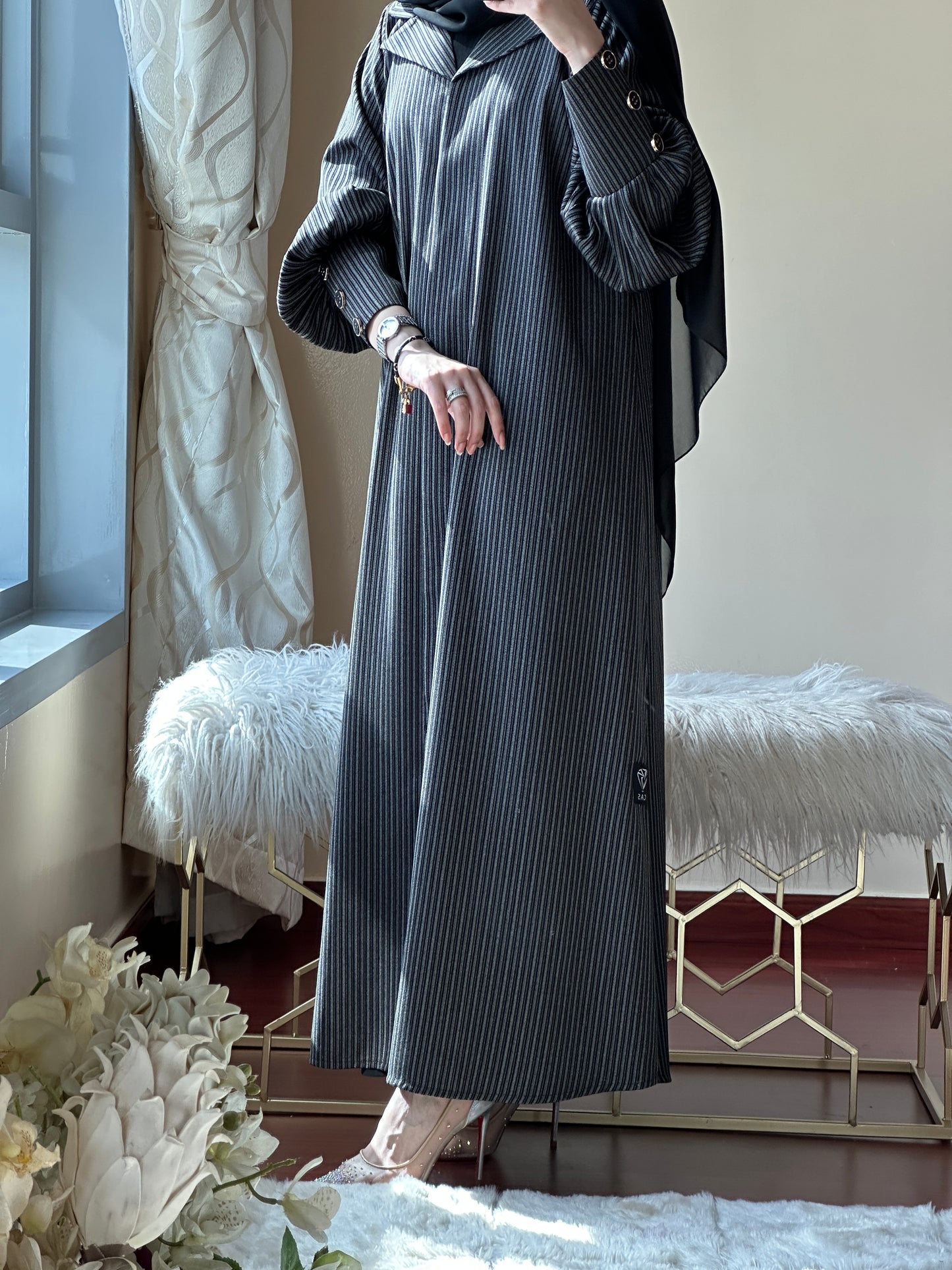 C-Black-LightGrey-Work-Abaya-Set-109