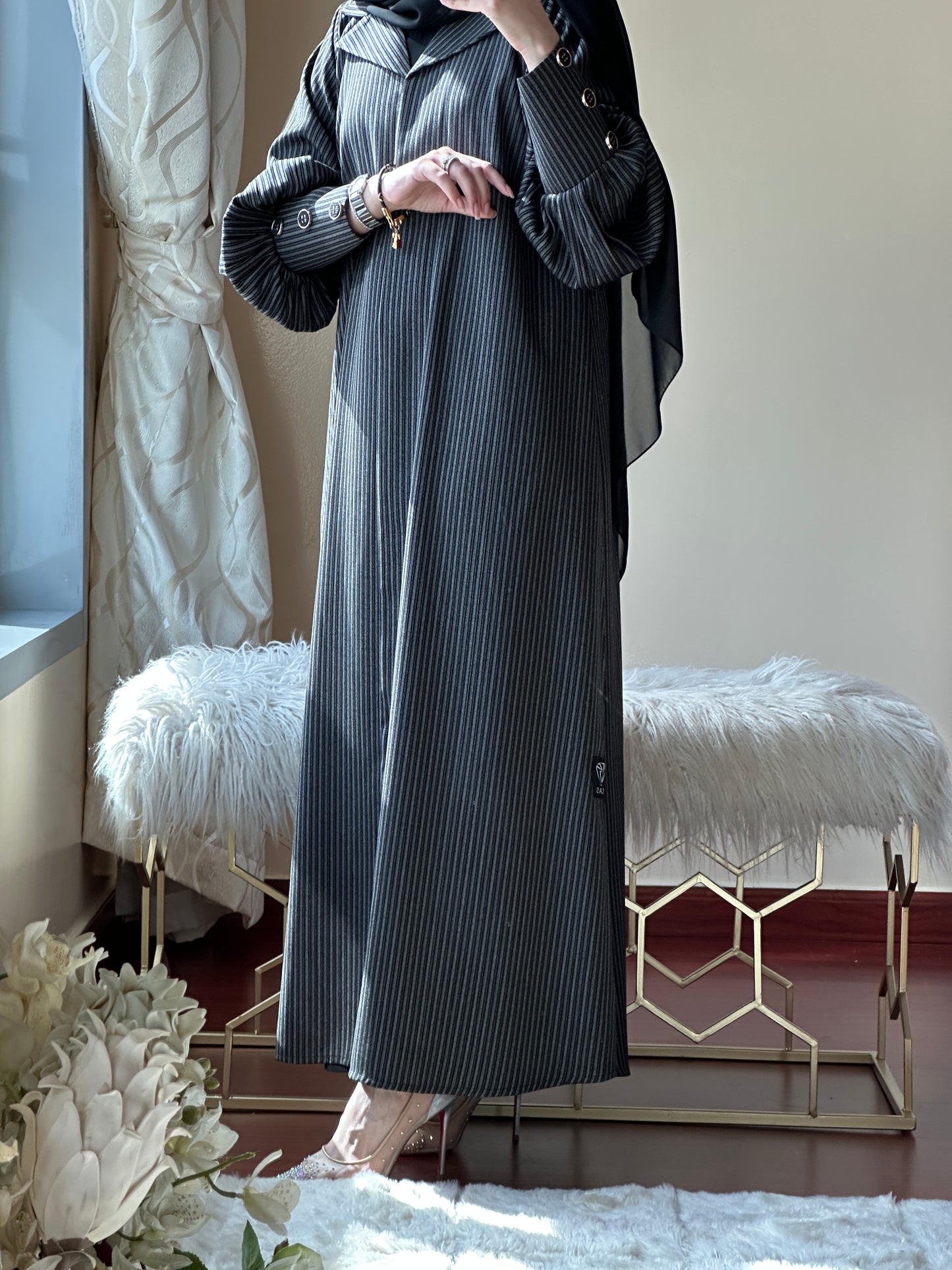 C-Black-LightGrey-Work-Abaya-Set-109