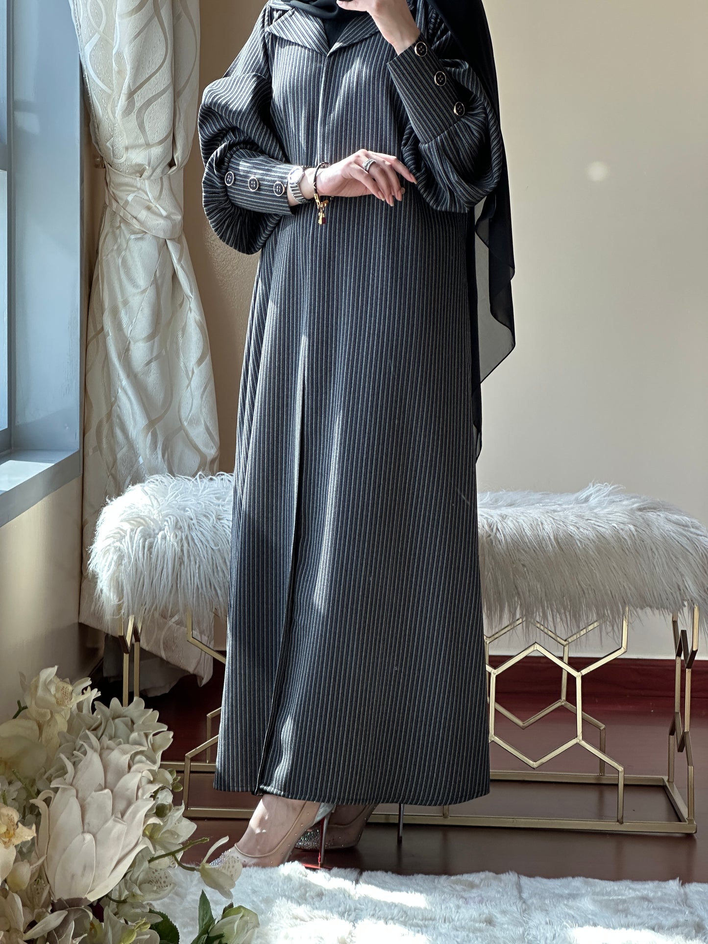 C-Black-LightGrey-Work-Abaya-Set-109