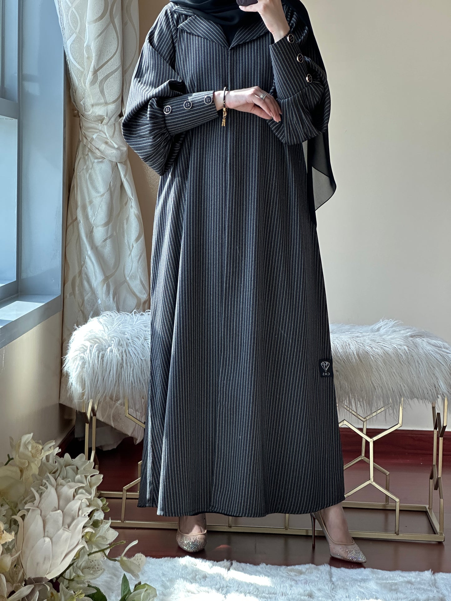 C-Black-LightGrey-Work-Abaya-Set-109