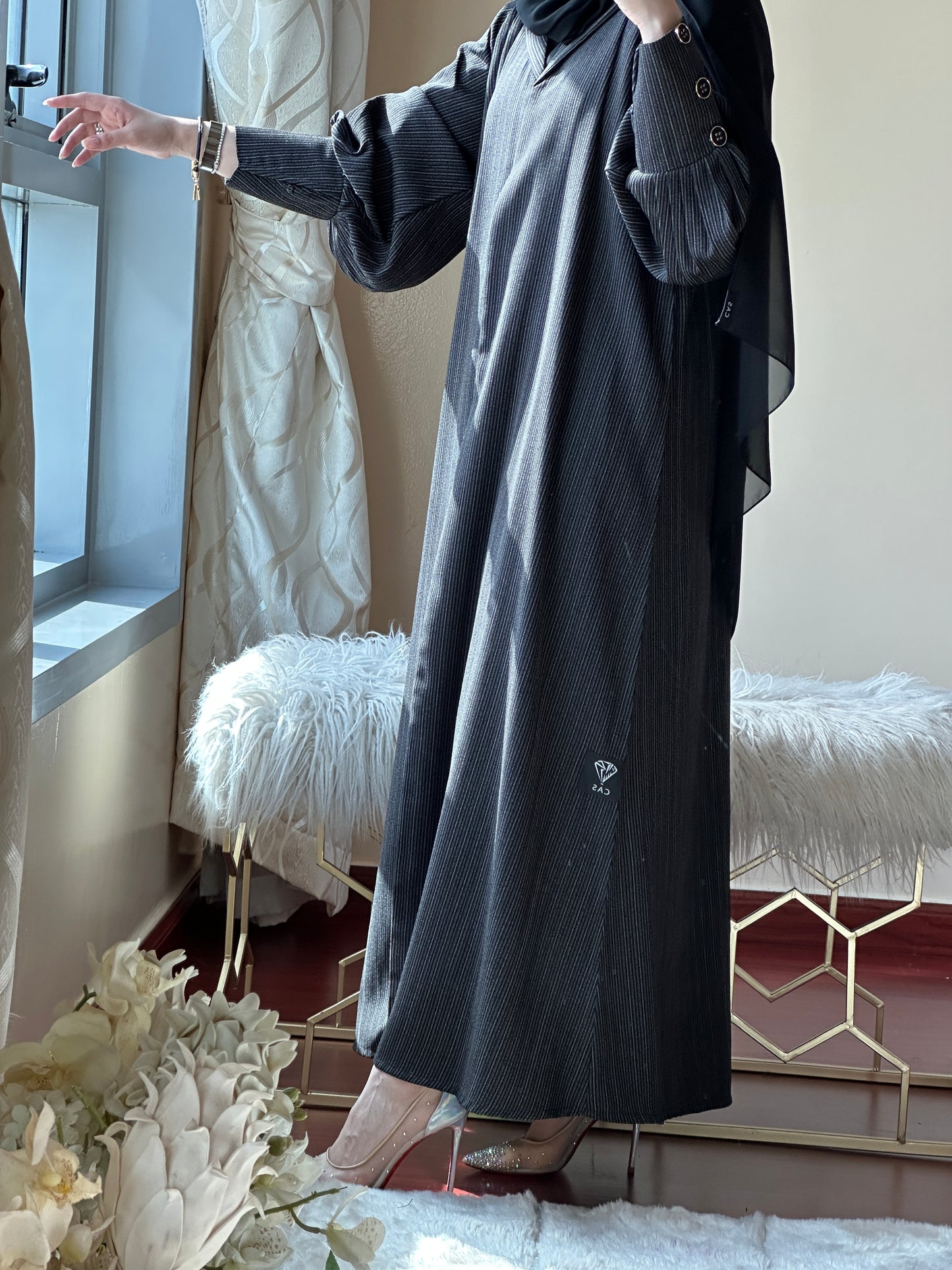 C-Black-DarkGrey-Work-Abaya-Set-109