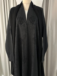 C 1624-02 Black Beaded Abaya - XS / 49
