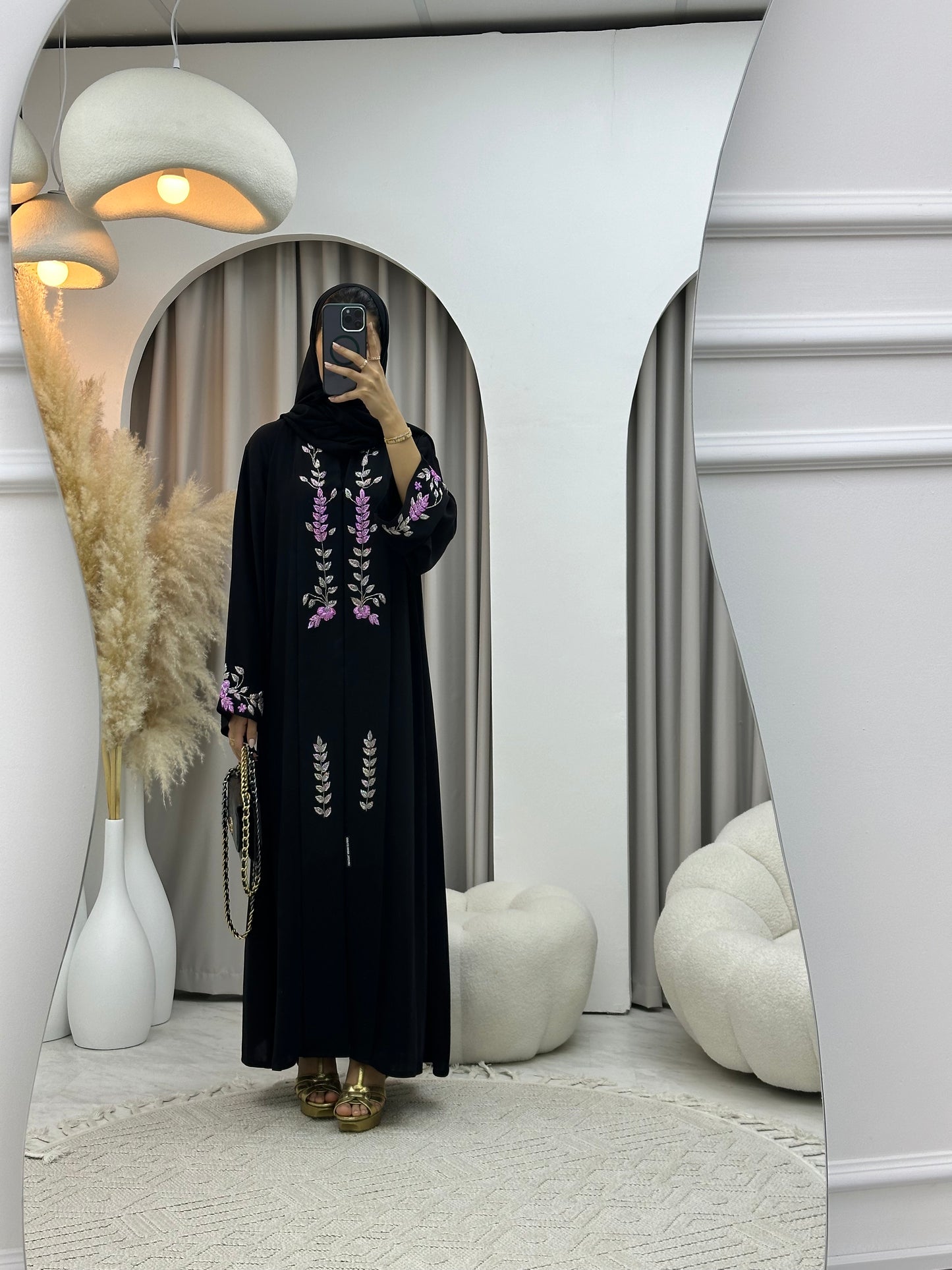 C 0263 Black Beaded Abaya