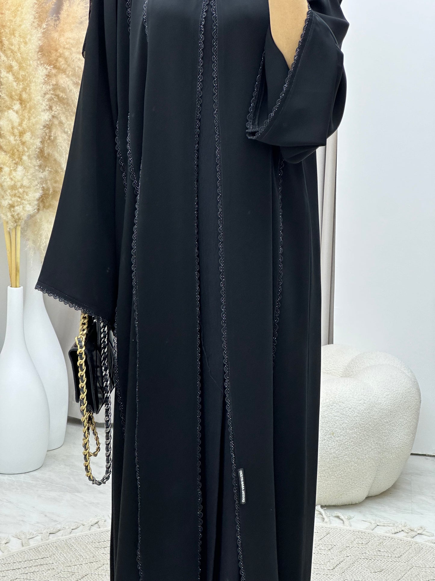 C 0260 Black Lace Abaya