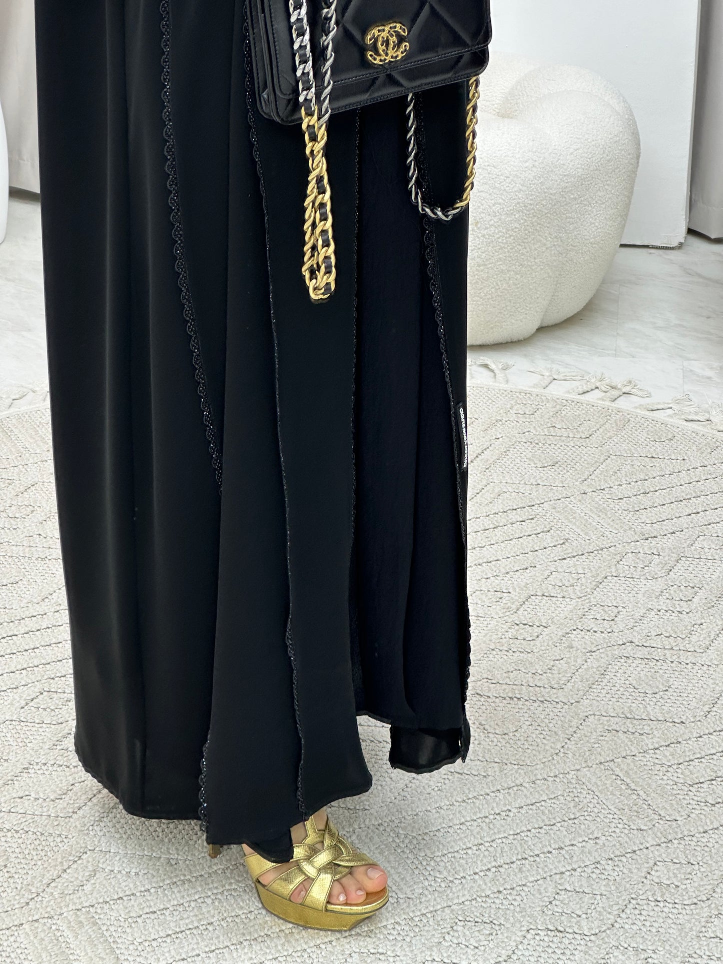 C 0260 Black Lace Abaya