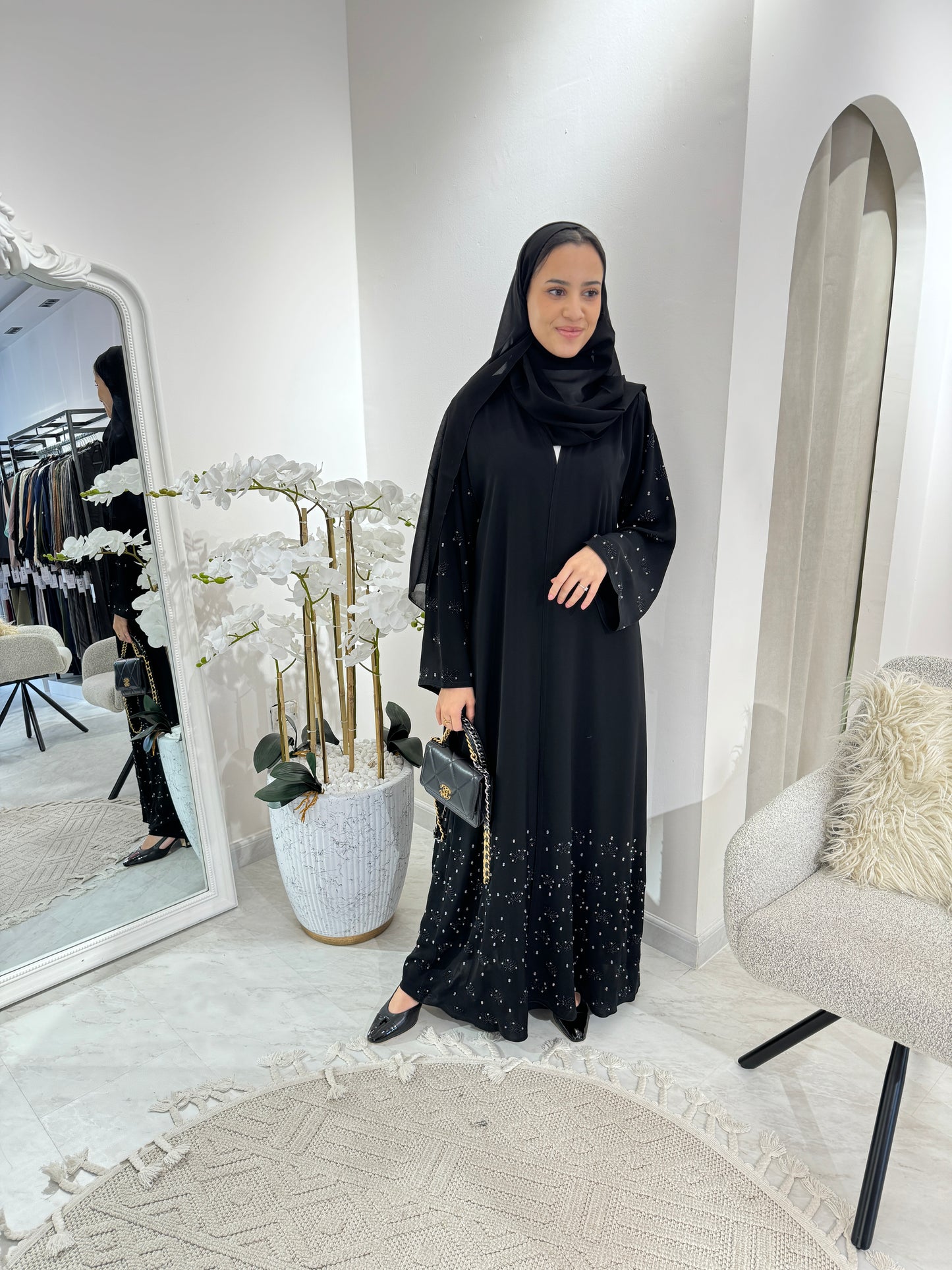 C Black Summer Eid Abaya 21