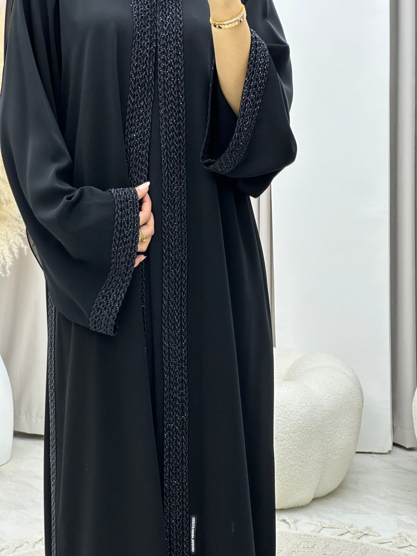 C 0261 Black Lace Abaya